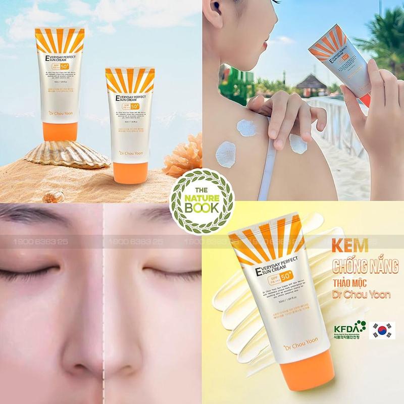 Kem Chống Nắng chống nước Thảo Mộc Dr Chou Yoon – The Nature Book SPF50+/PA+++ 2