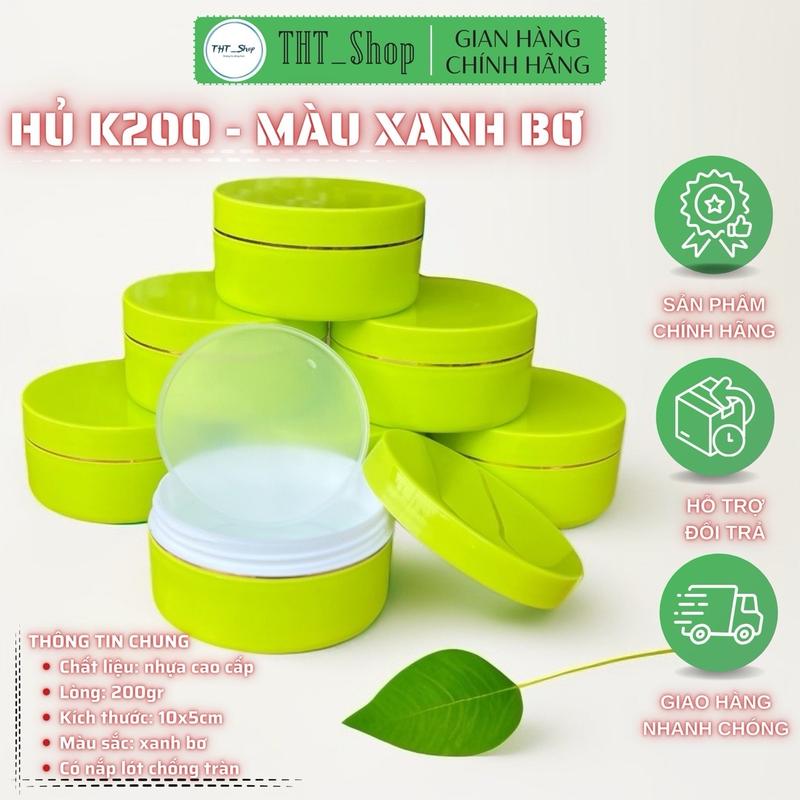 Combo 20 Hủ K200 xanh bơ - 200gr - kích thước 10x5cm - Có nắp lót chống tràn - Đựng kem trộn