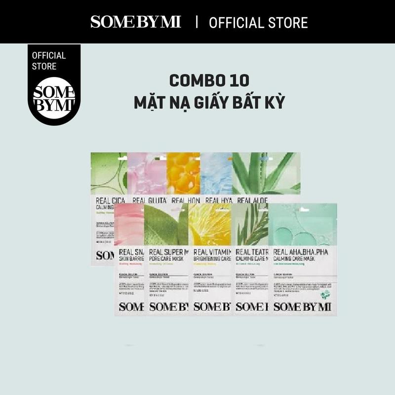 [Deal độc quyền] Combo 10 mặt nạ Some By Mi real mask 20g mix