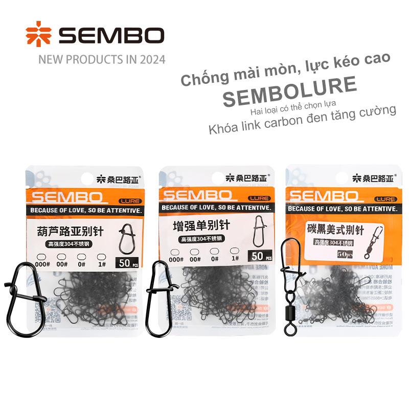SEMBOLURE Khoá chuyên lure Snap carbon đen , khóa link carbon đen chuyen câu lure fishing bắt cá câu cá