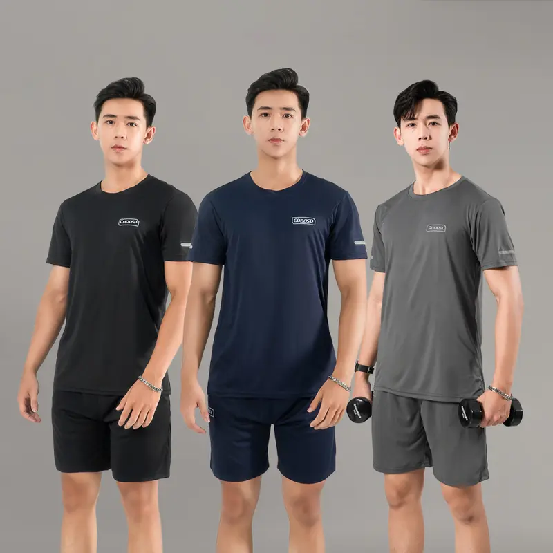 Bộ Thể Thao Nam Cổ Tròn Tay Ngắn Chất Liệu Thun Lạnh Coolmax Thấm Hút Mồ Hôi Tốt Full size 45-95kg 3