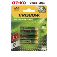 Gambar AZKO Krisbow Set 4 Pcs Baterai Aaa Rechargeable 600 Mah - Hijau Batre Isi Ulang Peralatan Elektronik Battery Rechargeable dari AZKO ID Kota Administrasi Jakarta Pusat 1 Tokopedia