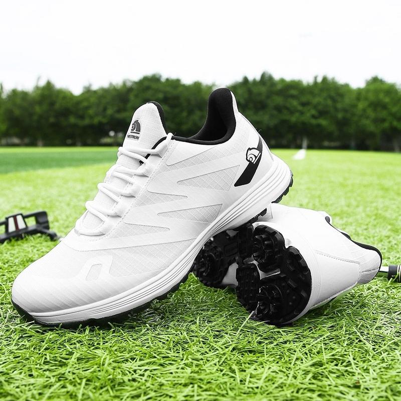 Product Introduction of New Men's Golf Shoes Lightweight Breathable Wear-resistant Low-top Waterproof Casual Sports Shoes Non-slip Removable Spikes XZ25053 12