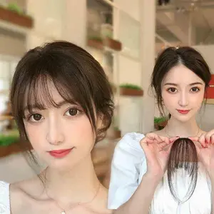 [Bonedoo Shop] BERKUALITAS S Hairclip Poni Depan Poni Palsu Poni depan korea Poni Clip Hairclip Poni Tipis Palsu Korea Human Hairclip Poni Extension P01 - P01 Poni Hitam Alami Barang Baru Terlaris