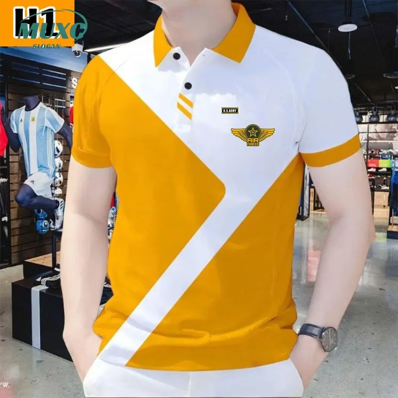 Áo Polo Nam, Bộ Sưu Tập Mùa Hè, Vải Ngầu Menswear Có Cổ 2