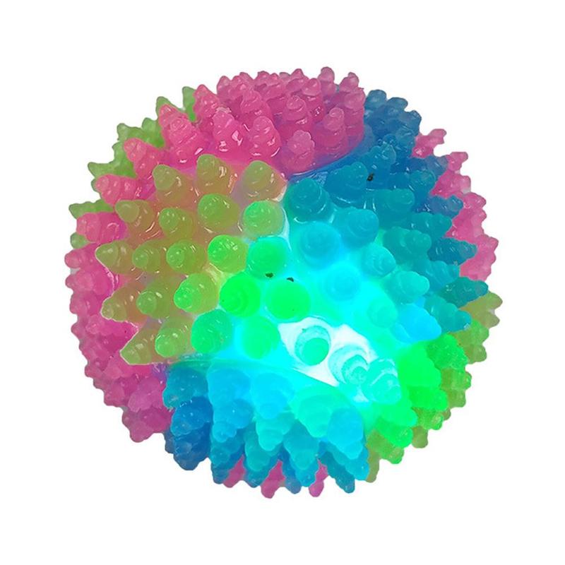 Product Introduction of 1Pcs Flashing Football Shape LED Light Sound Bouncy Ball Funny Kids Pet Dog Toy 18