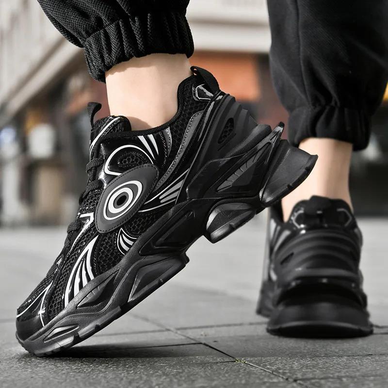 2024  Custom Man Sports Sneakers Turbine Design Height Increasing Elevator Blank Leather Casual Running Shoes for Men Trainers Training_voghion.com