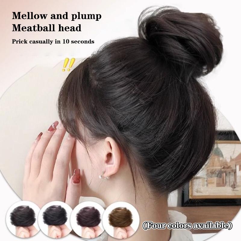 Product Introduction of Tóc Giả Búi Tóc, Tóc Tổng Hợp, Tóc Nối Đuôi Ngựa Cho Nữ, Kiểu Tóc Scrunchie, Bun Co Giãn, Kẹp Tóc 14