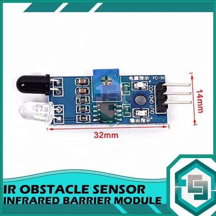 Sensor Infrared Rintangan Halangan – IR Obstacle Avoidance Module ...