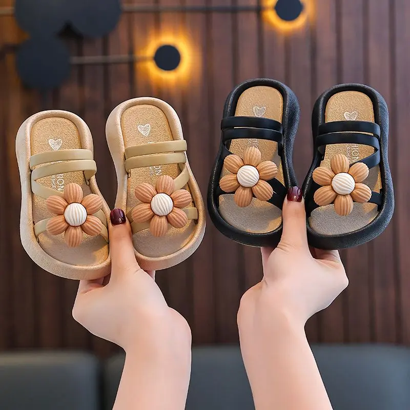 Dép Xỏ Ngón Bé Gái, Ưa Nhìn, Hàng Mới Về, Chống Trượt, Phong Cách Công Chúa Đẹp Trai, Thích Hợp Cho Mẫu Giáo, Chống Bám Bẩn, Dép Đế Bằng Trung Quốc Mới, HK, Năm 2025 8