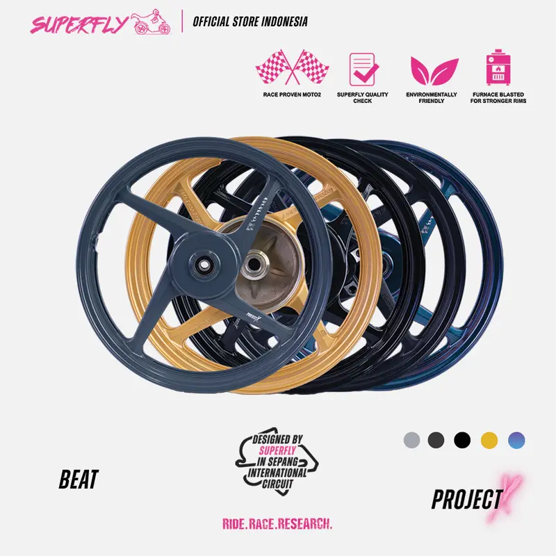 Velg Honda Beat/Honda Genio/Scoopy Fi Superfly Project X 5