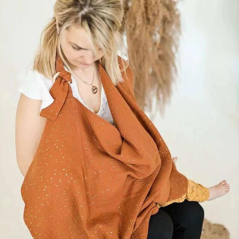 Product Introduction of New Cotton Mus Nursing Covers For Newborn Baby Swaddle Blankets Cute Outgoing Breastfeeding Shawl Towel Soft Sleeping Blanket 0