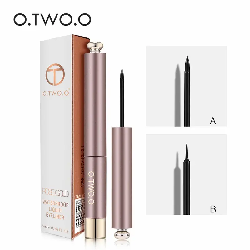 O.TWO.O Liquid Eyeliner Waterproof Long Lasting Eye Liner Pen Black Hitam Kosmetik 0