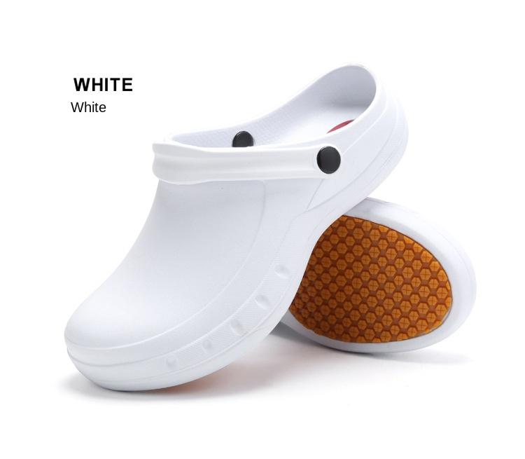 Product Introduction of Giày Đầu Bếp, Dành Cho Nam Và Nữ, Chất Liệu EVA, Dép Siêu Nhẹ, Thích Hợp Cho Bác Sĩ Và Y Tá, Giày Phẫu Thuật, Guốc Thông Gió Chống Trượt, Chống Thấm Nước Và Chống Dầu, Giày Đi Làm Đế Bằng Sandal 18