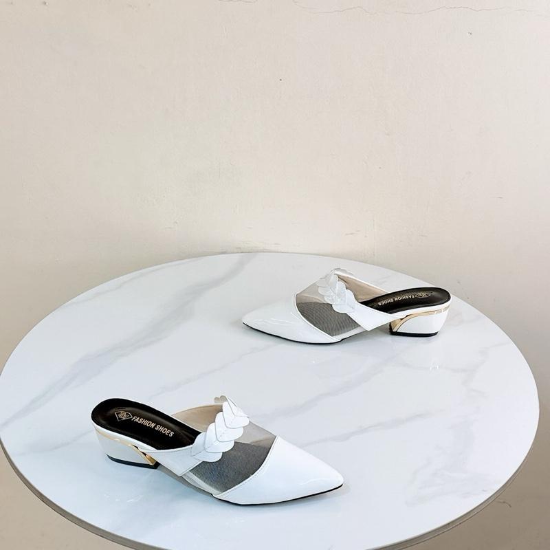 Giày dép trà my - Sục bít mũi pha lưới- cao 3Cm - szie 36-40- phong cách thanh lịch,đơn giản 4