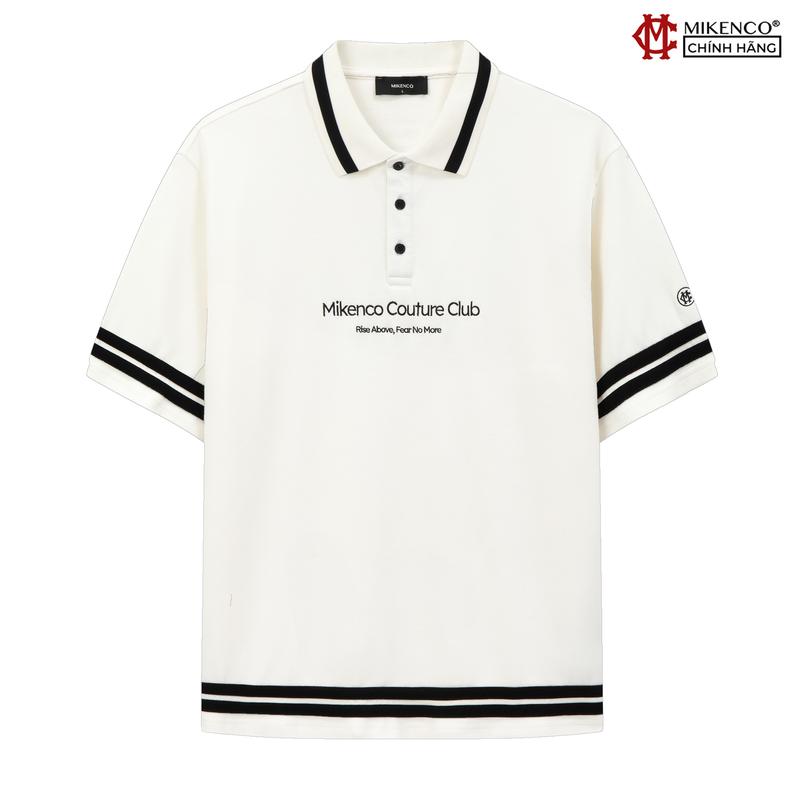 Áo phông có cổ unisex MIKENCO Classy Club Polo White