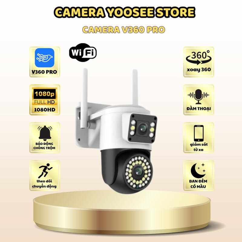 CCTV Camera An Ninh Thông Minh 36+6 Led Ngoài Trời Đàm Thoại 2 Chiều