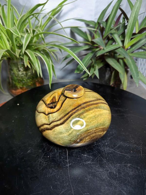 Bình Phú Qúy Gỗ Cẩm Thị Xanh Kt : ngang 12 cm - Decor - trang trí 5
