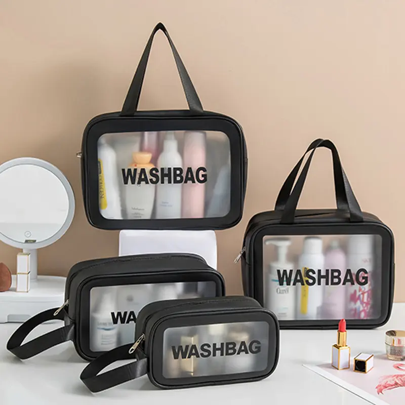 Double Layer Dry Wet Separation Makeup Wash Bag High-End Waterproof ...