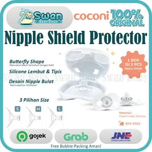 COCONI Nipple Shield 2 pcs | Pelindung Puting Bahan Silikon Menyusu