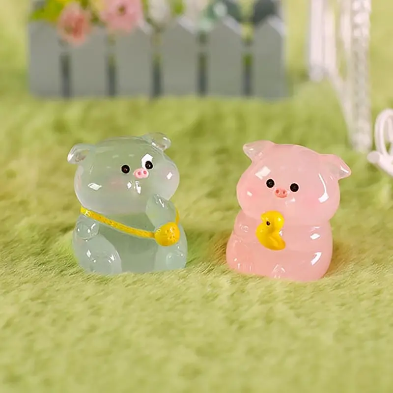 Đồ Trang Trí Lợn Áo Mưa Phát Sáng, Búp Bê Lợn Thắt Nơ Hoạt Hình, Đồ Trang Trí Cảnh Quan Siêu Nhỏ Thích Hợp Cho Nhà Búp Bê Thu Nhỏ, Đồ Chơi Thu Nhỏ 1 Cái 4
