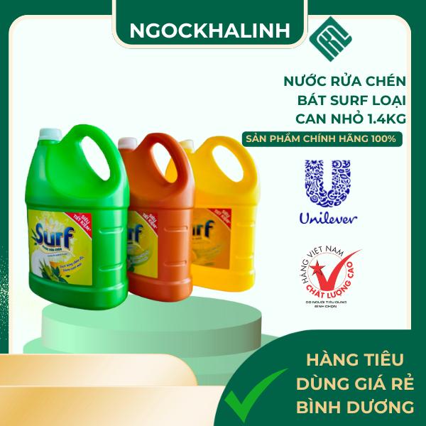 Nước rửa chén bát Surf loại can nhỏ 1.4kg