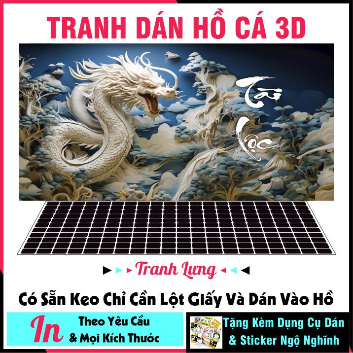 Tranh dán hồ cá 3d - dán bể cá cảnh - dán hồ cá thuỷ sinh - CÓ SẴN KEO DÁN - NHIỂU KÍCH THƯỚC