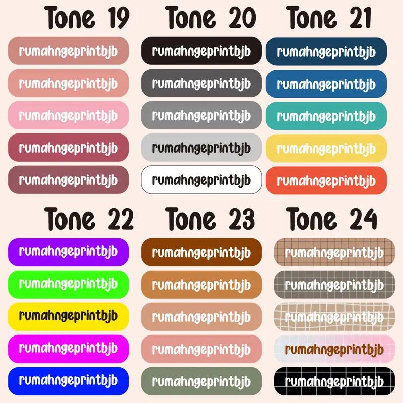STIKER LABEL NAMA 6X0,7 CM PULPEN, KOTAK MAKAN, BUKU, BOTOL MINUM VYNIL WATERPROFF AESTHETIC CUSTOM NAMA 5