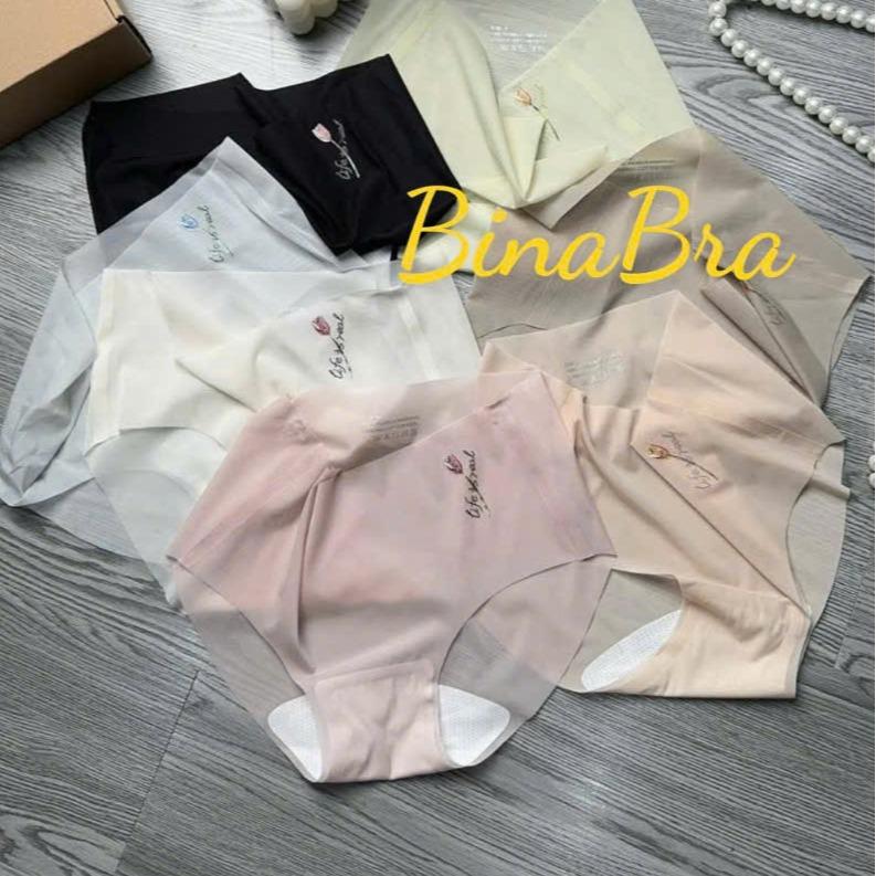 (Sét 10) Quần Lót Su Tàng Hình Hoa Tulip Không Viền, Cạp Cao,Mỏng Nhẹ, Kháng Khuẩn Nữ Quần Lót Women 8