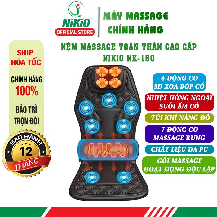 Ghế đệm massage trên ô tô và tại nhà Nikio NK-150 - Xoa bóp cổ vai gáy và rung toàn thân 1