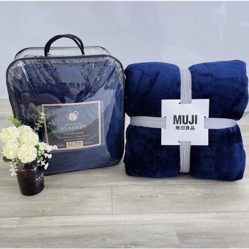 Chăn lông tuyết Muji siêu mềm mịn kích thước 2mx2m3 Cotton 