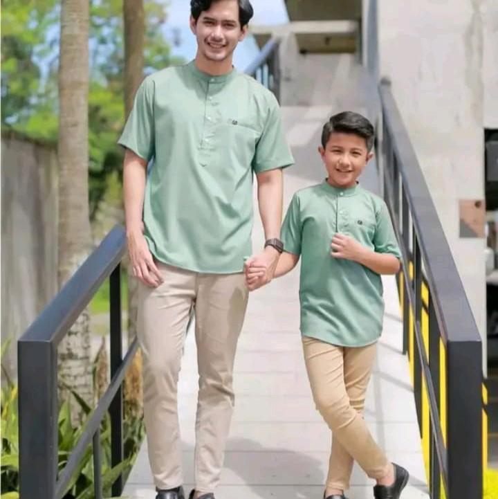 Baju koko lengan pendek couple ayah anak terbaru dan terlaris 1