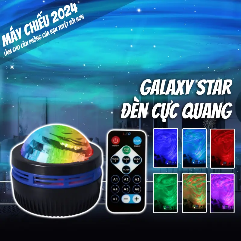 2-IN-1 Đèn ngủ Đèn GALAXY Cực Quang Đèn Chiếu Bầu Trời Sao,led decor đèn trang trí con mắt động đèn magic lights đèn trái châu xoay đèn led bay phòng đèn ngủ tích điện đèn xoay 360 độ 7 màu galaxy ngân hà đám mây đèn ảo giác 2