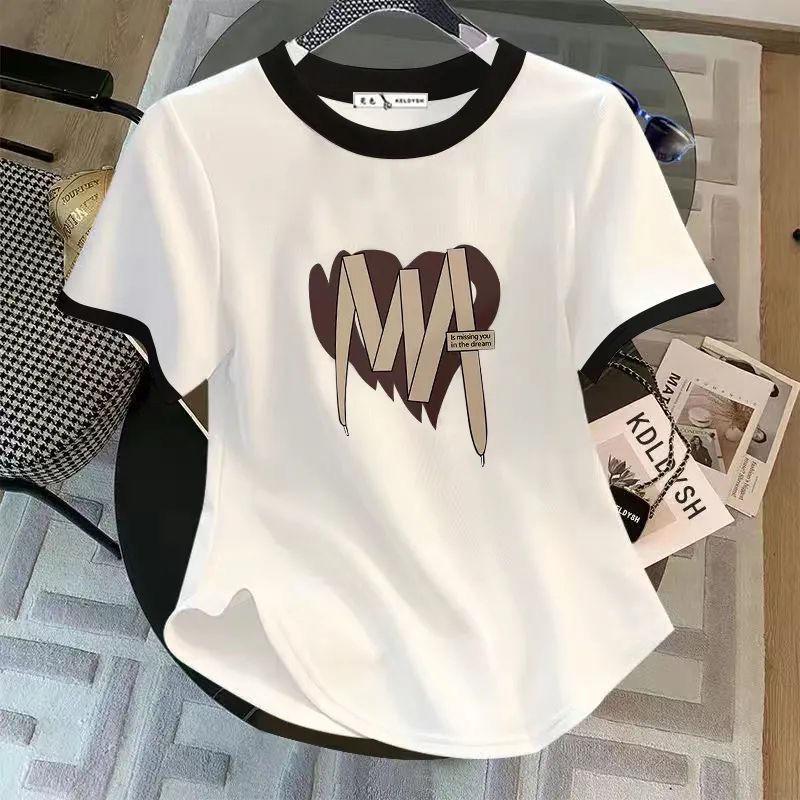 Product Introduction of Áo Thun ngắn Tay Mỏng Giấu Vải Cong, Hàng Mới Về Mùa Hè, Áo Nữ, Thích Hợp Cho Cô Gái Đầy Đặn, Ngoại Cỡ, Phong Cách Dễ Thương Và Gợi Cảm, Áo Thun Tay Lửng Hợp Xu hướng 7