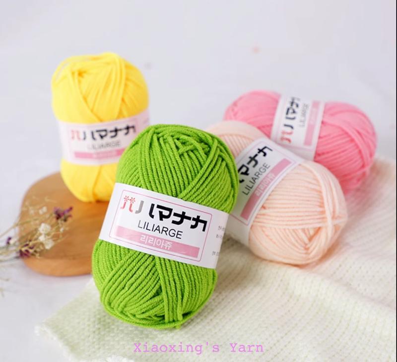 [Mã 51 - 63] Len Milk cotton Hàn Quốc/ Len hàn nhí/ Cotton sữa 25g đan móc len an toàn cho trẻ em mềm mịn | Xiaoxingyarn