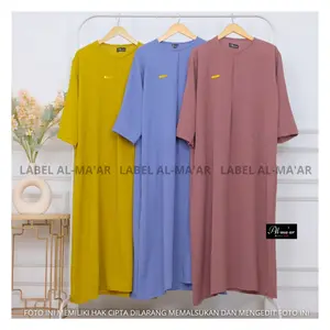 Daster Crinkle Airflow LD120 Dress Lengan 3/4