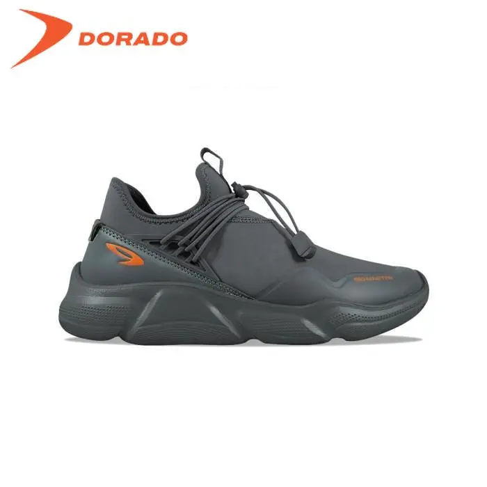 Sepatu 910 Nineten Ryu 1.5 - Abu Tua Hitam Oranye (Running)