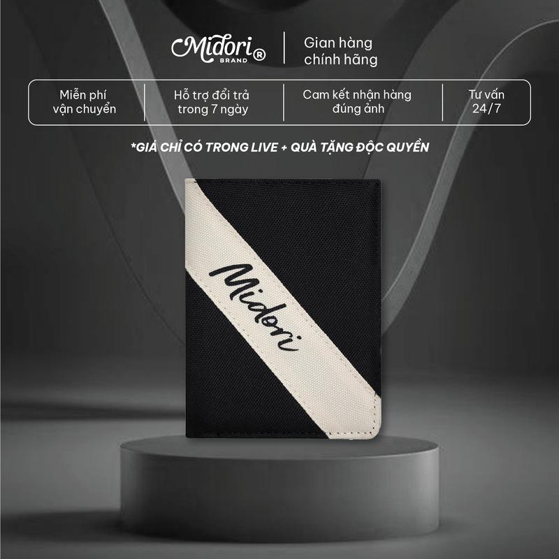Ví Vải Đứng Nam Nữ Màu Polyester Kháng Nước Unisex Gập Đựng Thẻ Local Brand Chính Hãng MIDORI STUDIO MDR