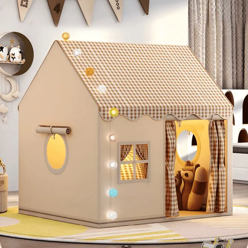 Kids Play Tent Large Playhouse Children Fairy Play Castle Tent Toys With Lights Gift Birthday Gifts
