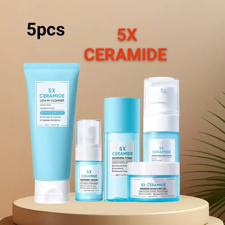 SKINTIFIC 5PCS Hot Sale Skincare Set-Glowing Set/Repair Barrier Set/Acne Set/Hydration Set/Retinol Renew Set/Anti Dark Spot Set/VC Set/White Truffle Set Cleanser/Toner/Serum/Moisturizer/Sunscreen Ceramide Hydrating Niacinamide