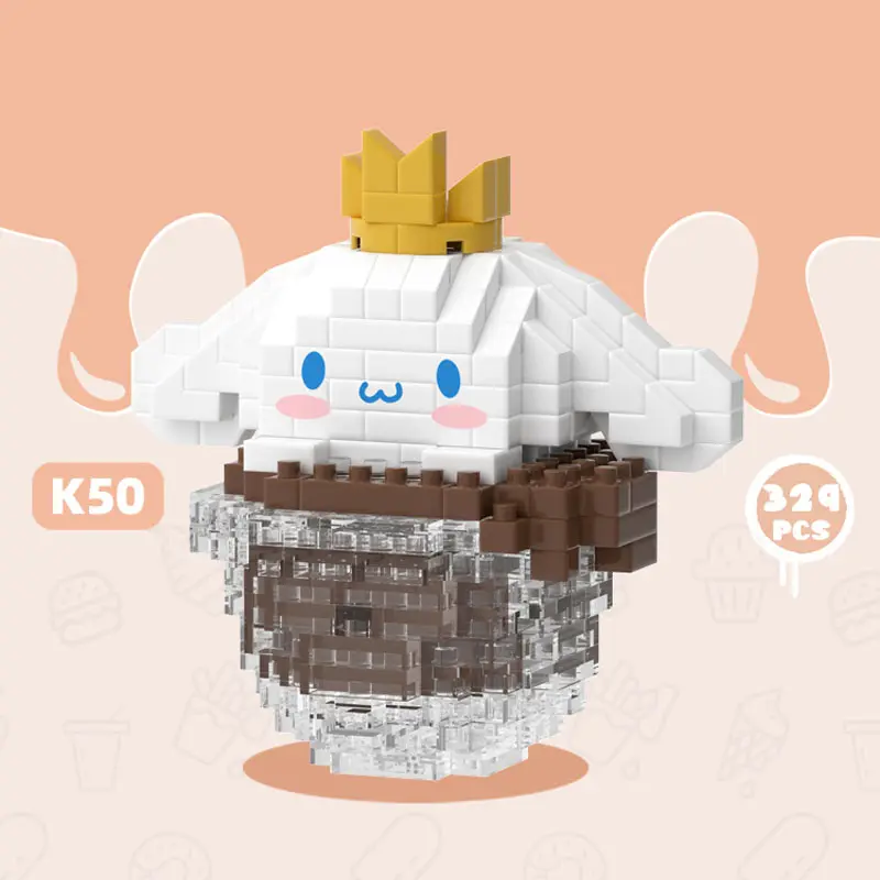 MKSM Nano Block Sanrio Camilan Musim Panas Kotak Balok Susun Mainan Anak Edukasi DIY 3DPuzzle Toys 3