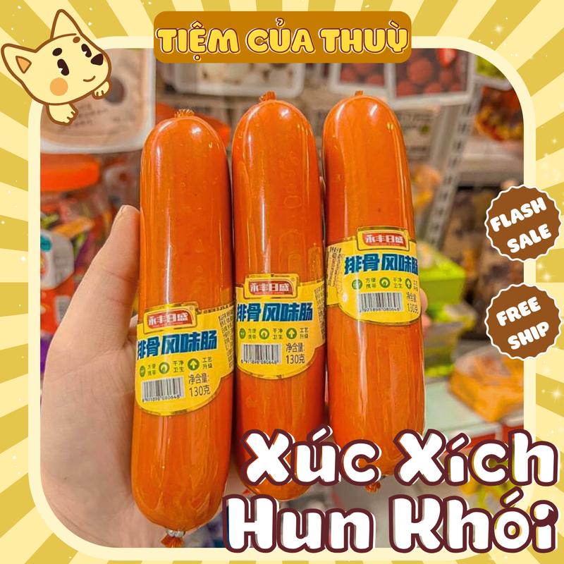  Xúc Xích Khổng Lồ Xúc Xích Heo Hun Khói 130G  Ăn Liền Thơm Ngon 