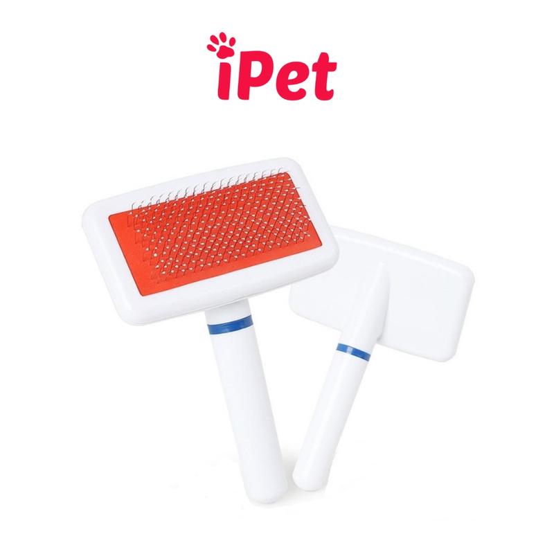Lược Đinh Inox Lấy Lông Có Nút Bấm Dành Cho Thú Cưng Chó Mèo - iPet Shop