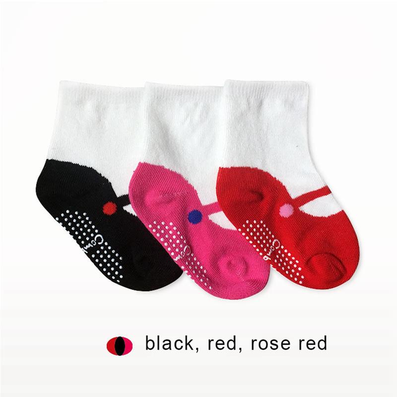 Tất Đi Trong Nhà Chống Trượt Cho Em Bé Gái, Chất Liệu Cotton, Thiết Kế Chắp Vá, Thoáng Khí, Kiểu Tất Ngắn 7