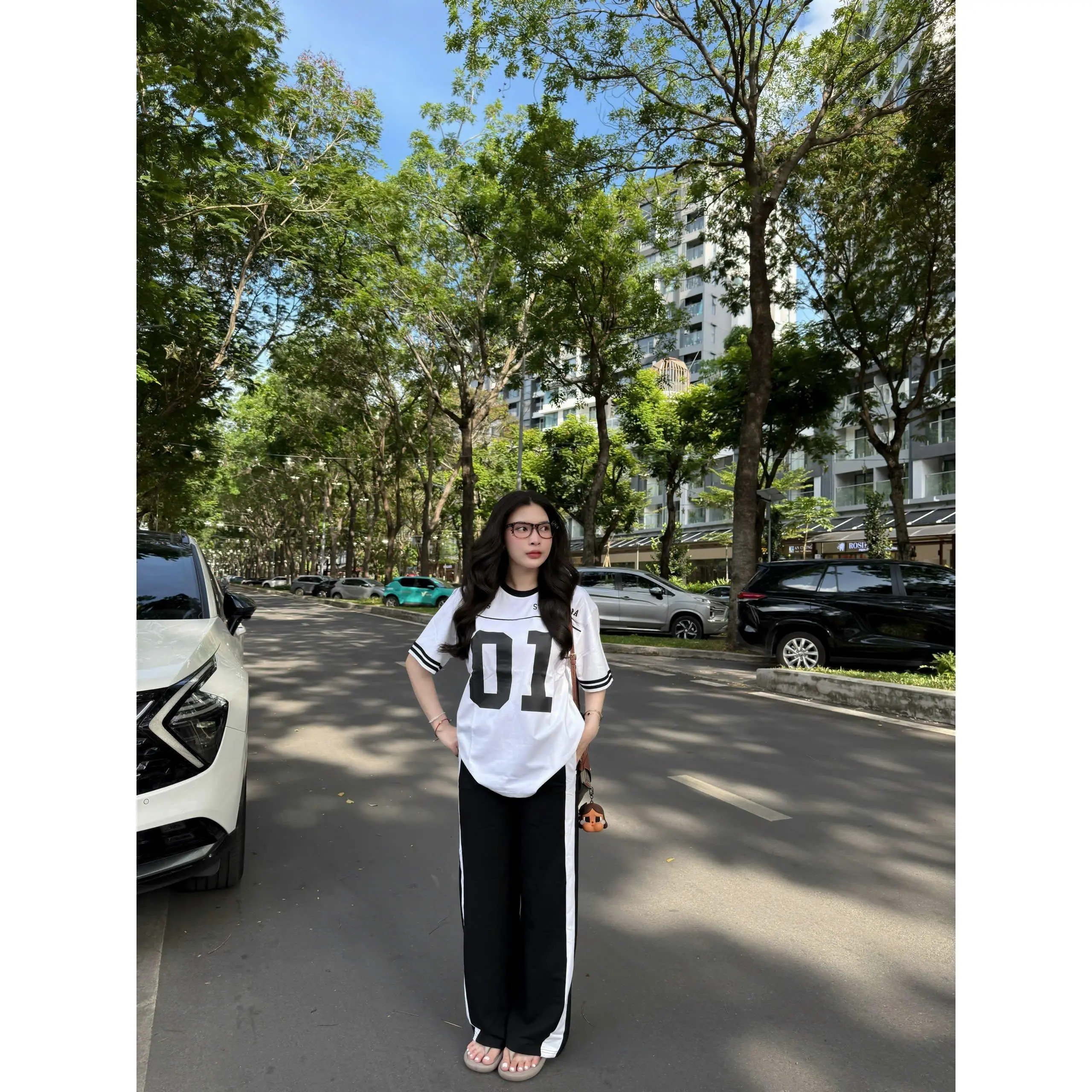 Set Đồ Thể Thao Nữ In Số 01 – Form Rộng Cá Tính MP438 _K7_T2_O1
