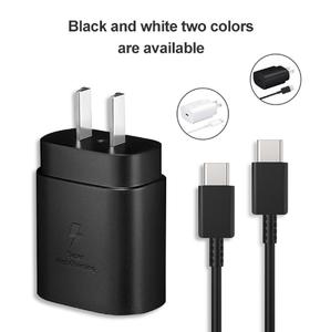 Super Charging Fast charge FOR SAMSUNG 25W Power Adapter Type C To Type C USB C Cable Wall Charger SET Smartphone Cellphone Electronic