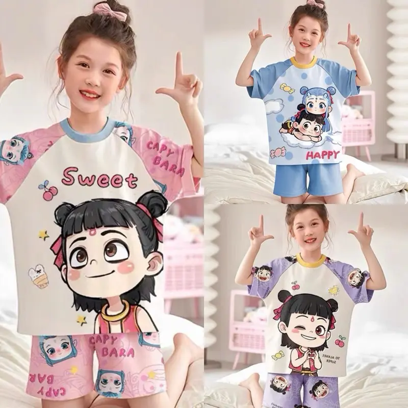 [THẢO LINH KID] Bộ quần áo cộc tay cho bé gái chất vải cotton mềm mịn thoáng mát in hình NATRA cực kì đáng yêu, hottrend xuhuong2025