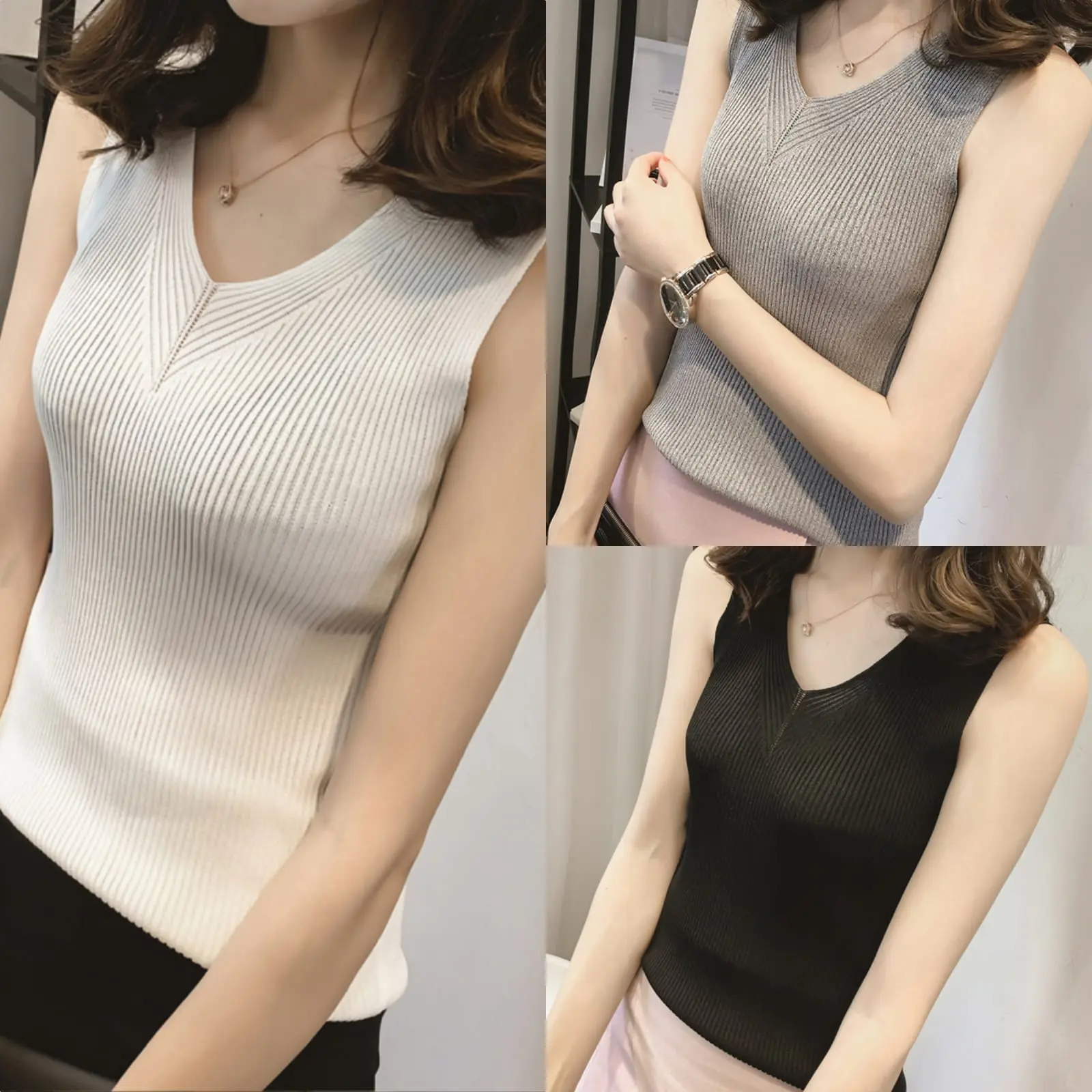 Angel Collection - Tank top knit / rajut import korea