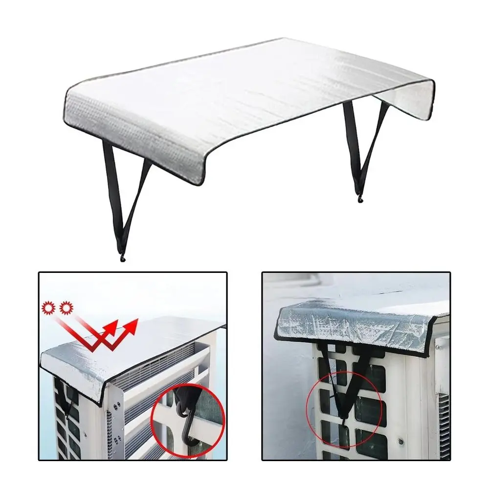 Heat-insulating Aluminium Foil Air Conditioner Cover Air Conditioner Protective Waterproof Dust Cover Outdoor