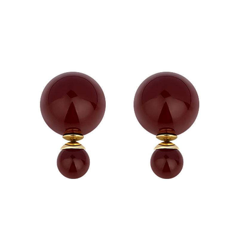 Product Introduction of S925 Silver Needle Double-Sided Pearl Earrings New Hot Style Light Luxury High-End Sense Elegant Niche Unique Jewelry for Women 23